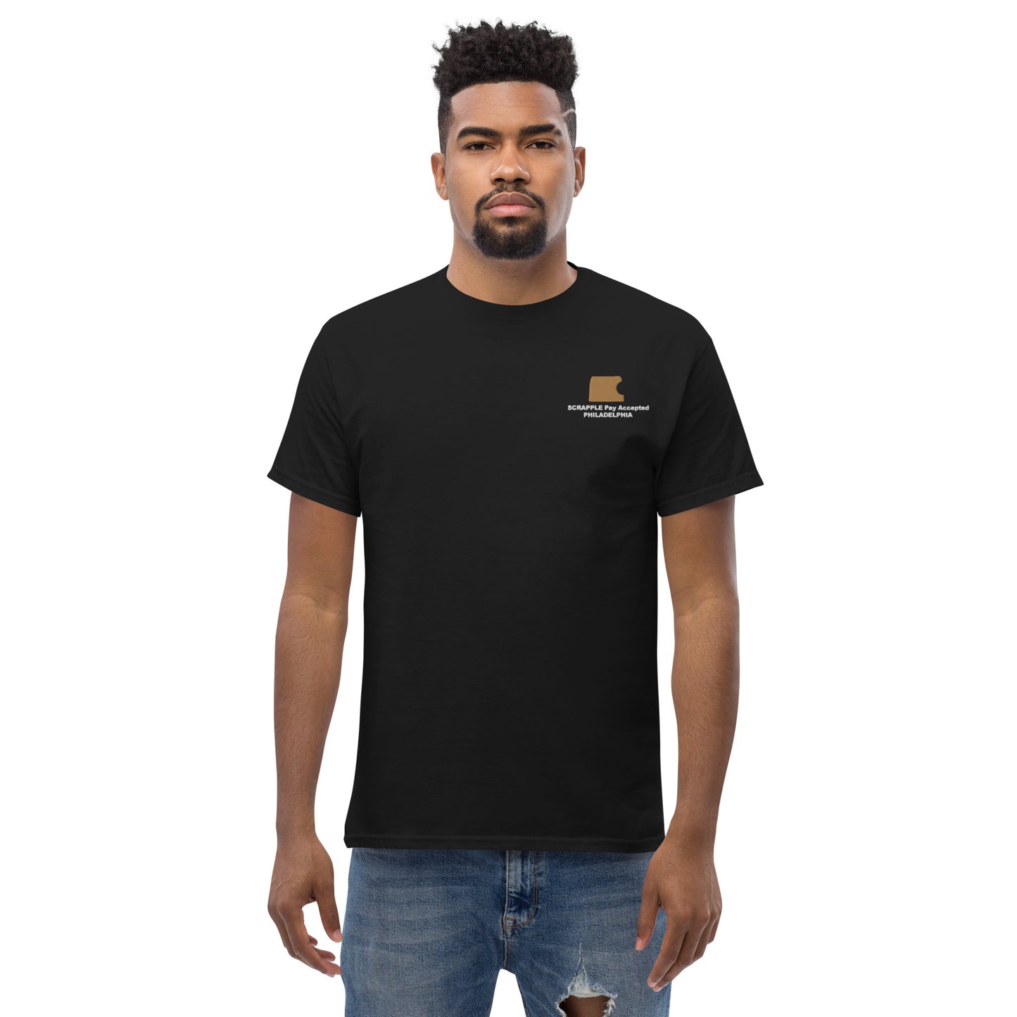 Scrapple Pay embroidered shirt