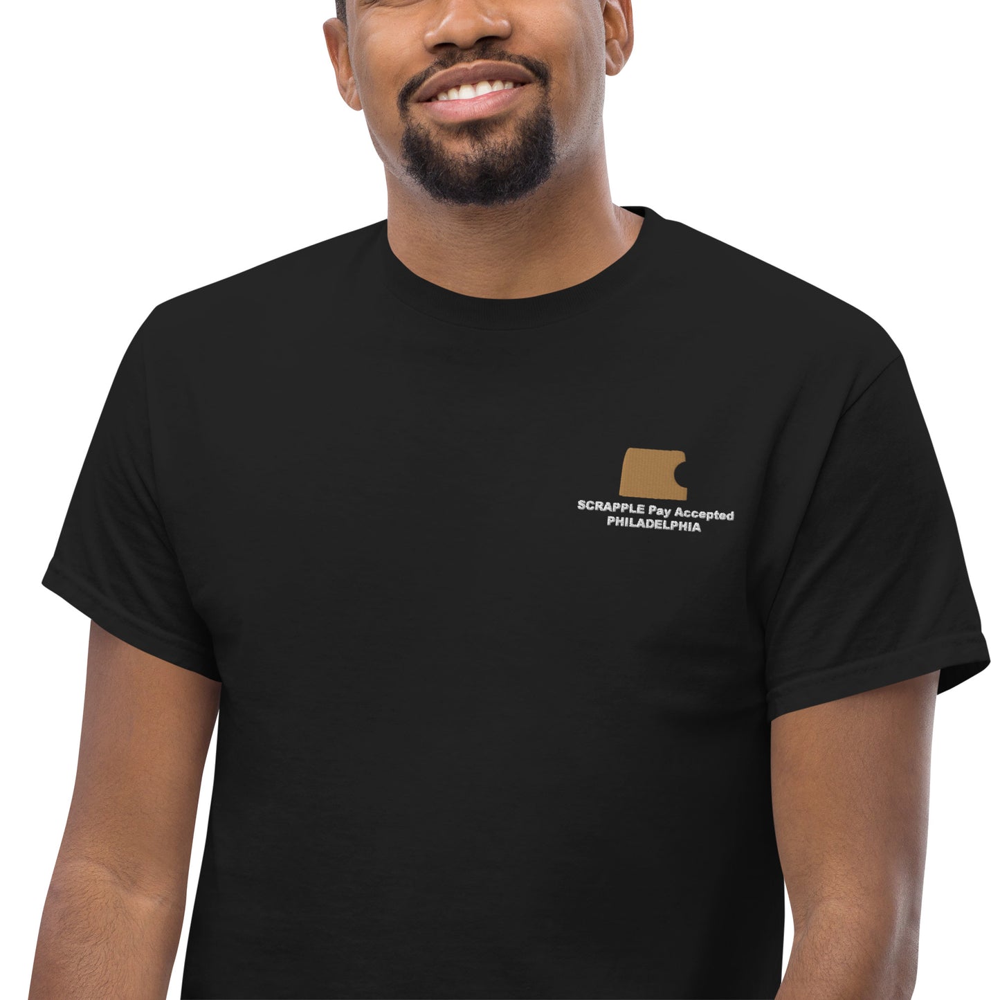 Scrapple Pay embroidered shirt