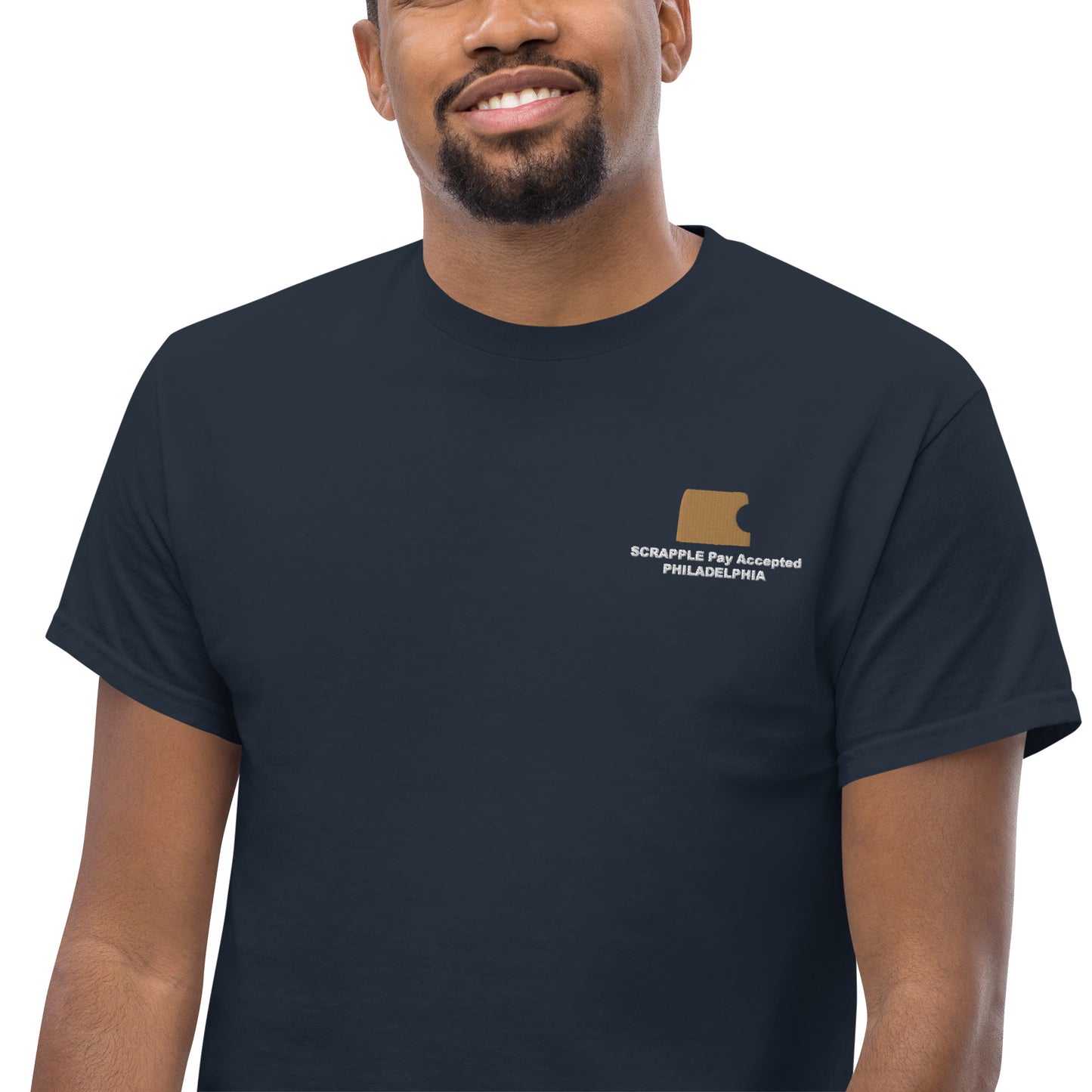 Scrapple Pay embroidered shirt