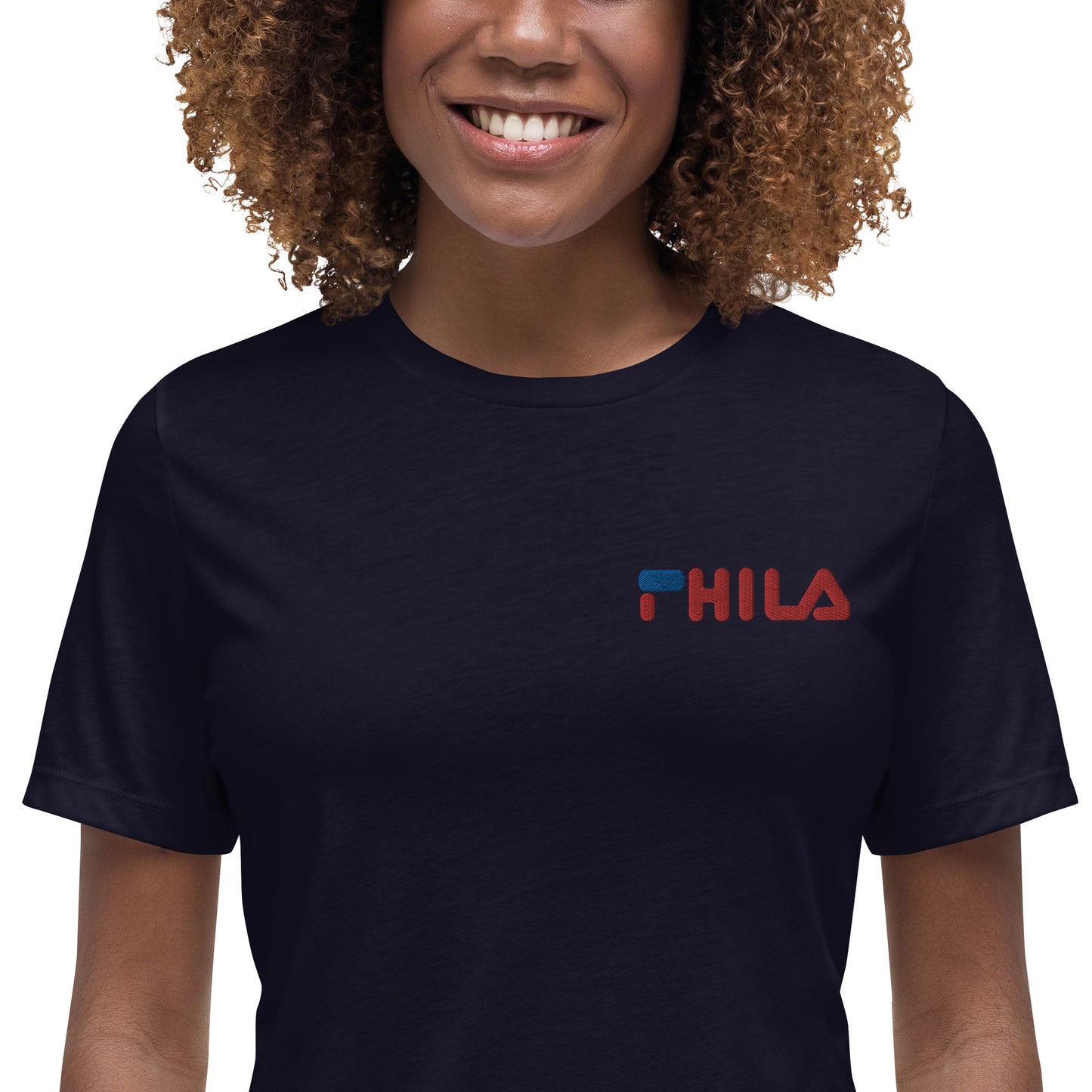 PHILA embroidered women's relaxed t-shirt